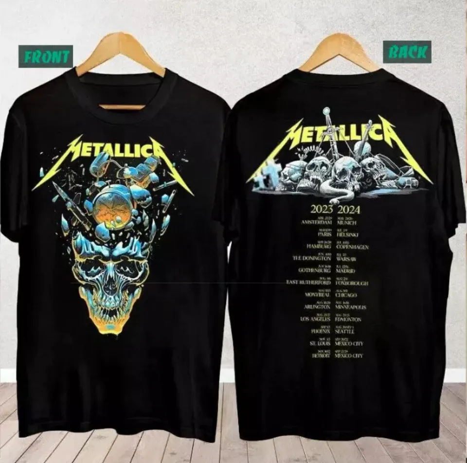 Metallica Band Metal Tour 2023-2024 M72 T-Shirt Tour Music Event T-Shirt