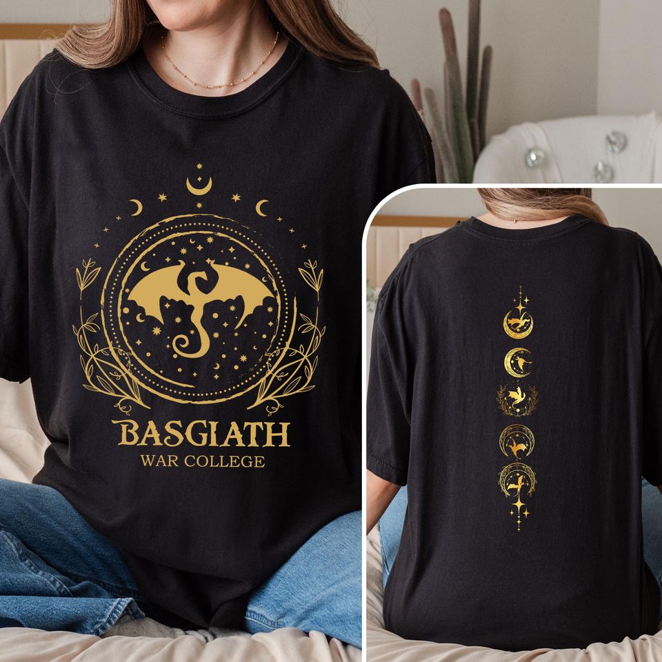 Fourth Wing Double-Sided T-Shirt, Basgiath War College Tshirt, Dragon Rider Shirt, Riders Quadrant Tee, Fourth Wing Tee