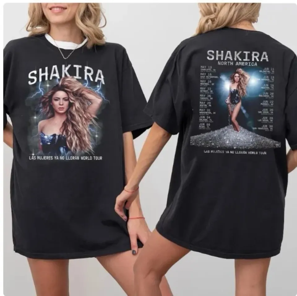 Las Mujeres Ya No Lloran World Tour Shirt, Shakira 2025 Concert Shirt