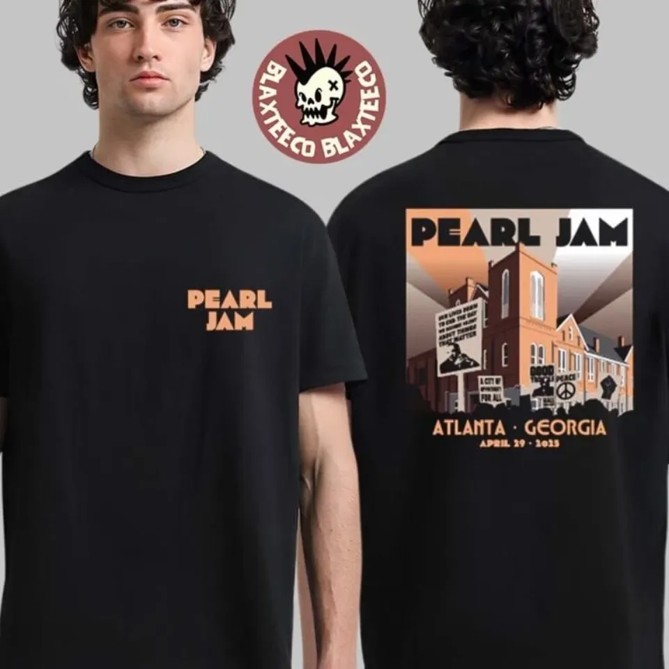 Pel Jam Atlanta May 1 2025 Tour Tee Two Sided Unisex Shirt