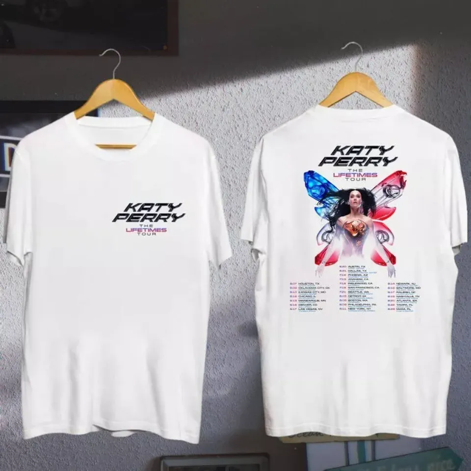 Katy Perry The Lifetime Tour 2025 Unisex Double-Sided T-Shirt
