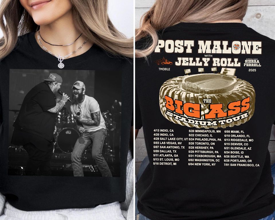 Vintage Post Malone Tour T-Shirt, , 2025 Tour, Country Music Tee
