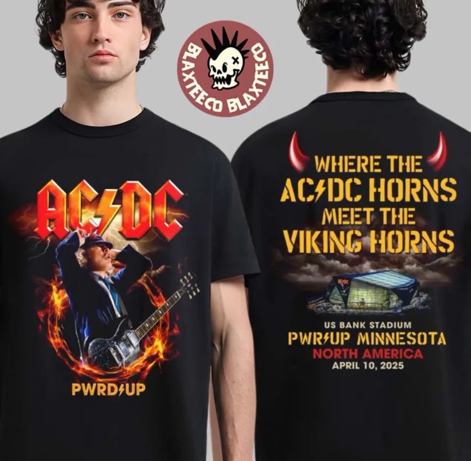 Ac-Dc Pwr Up Tour North America 2025 Minneapolis On April 10 2025 T-Shirt