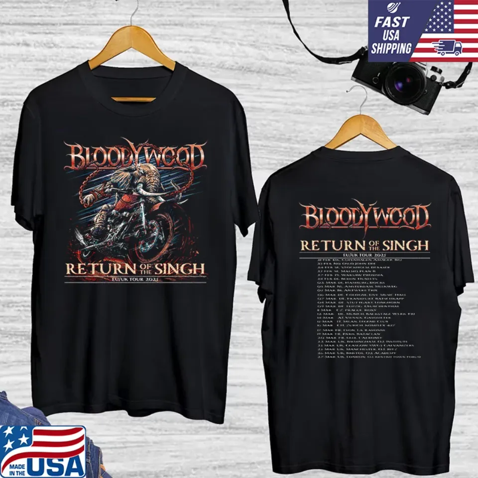 Bloodywood Band Tour 2025 Double Sided T Shirt