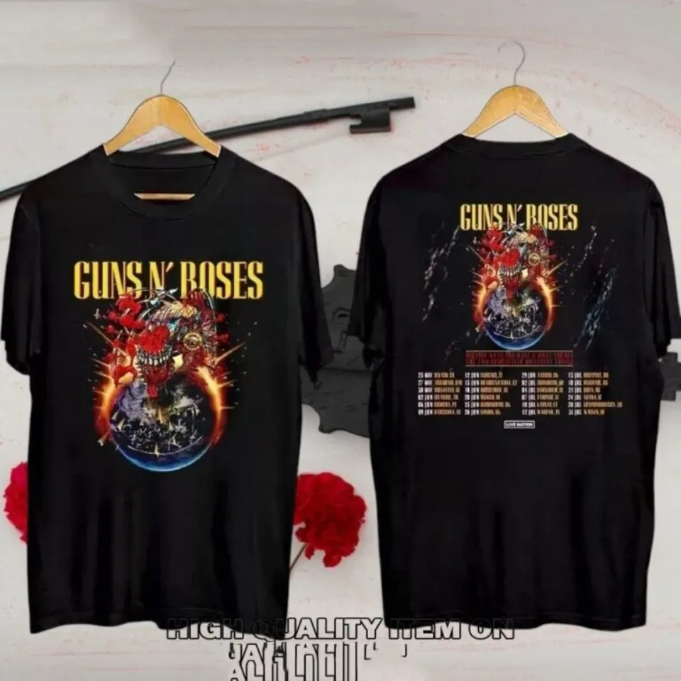 Guns N Roses 2025 European And Middle East Tour T-Shirt