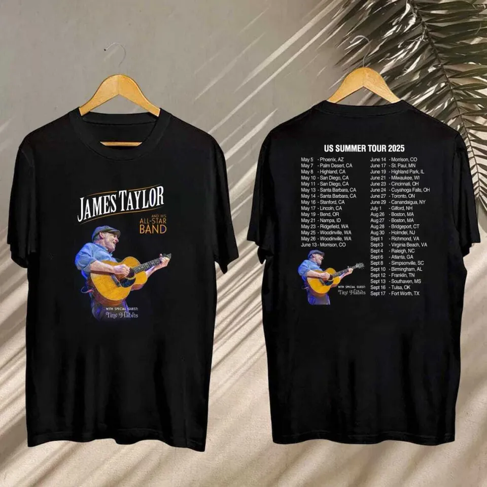 James Taylor Summer Tour 2025 Shirt, James Taylor 2025 Concert Merch Tee Unisex