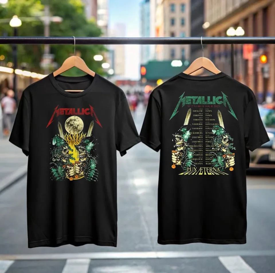 Metallica M72 North American Tour 2025 Double Sided T-Shirt For Rock Fans