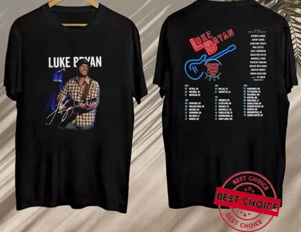 Luke Bryan Graphic T-Shirt, 2025 Luke Bryan Country Song Came On Tour Shirt