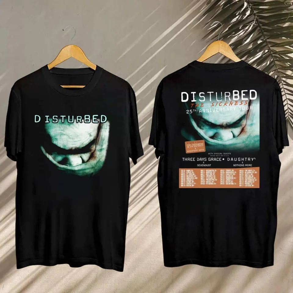 Disturbed 2025 Tour Shirt Disturbed The Sickness 25Th Anniversary Tour 2025 Shirt