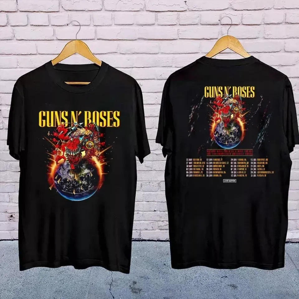 New Guns N Roses 2025 European And Middle East Tour Unisex S-5Xl Shirt