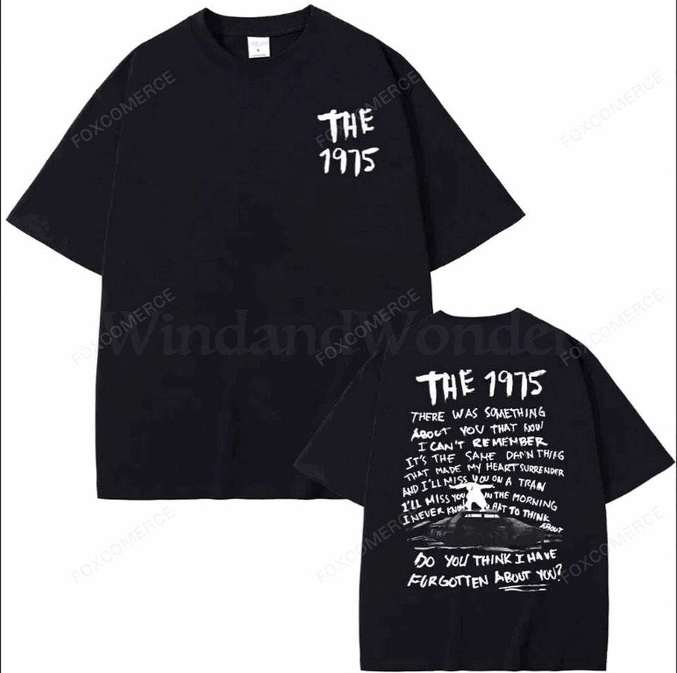 Foreign Language Album Retro Double Sided Printed T-Shirt