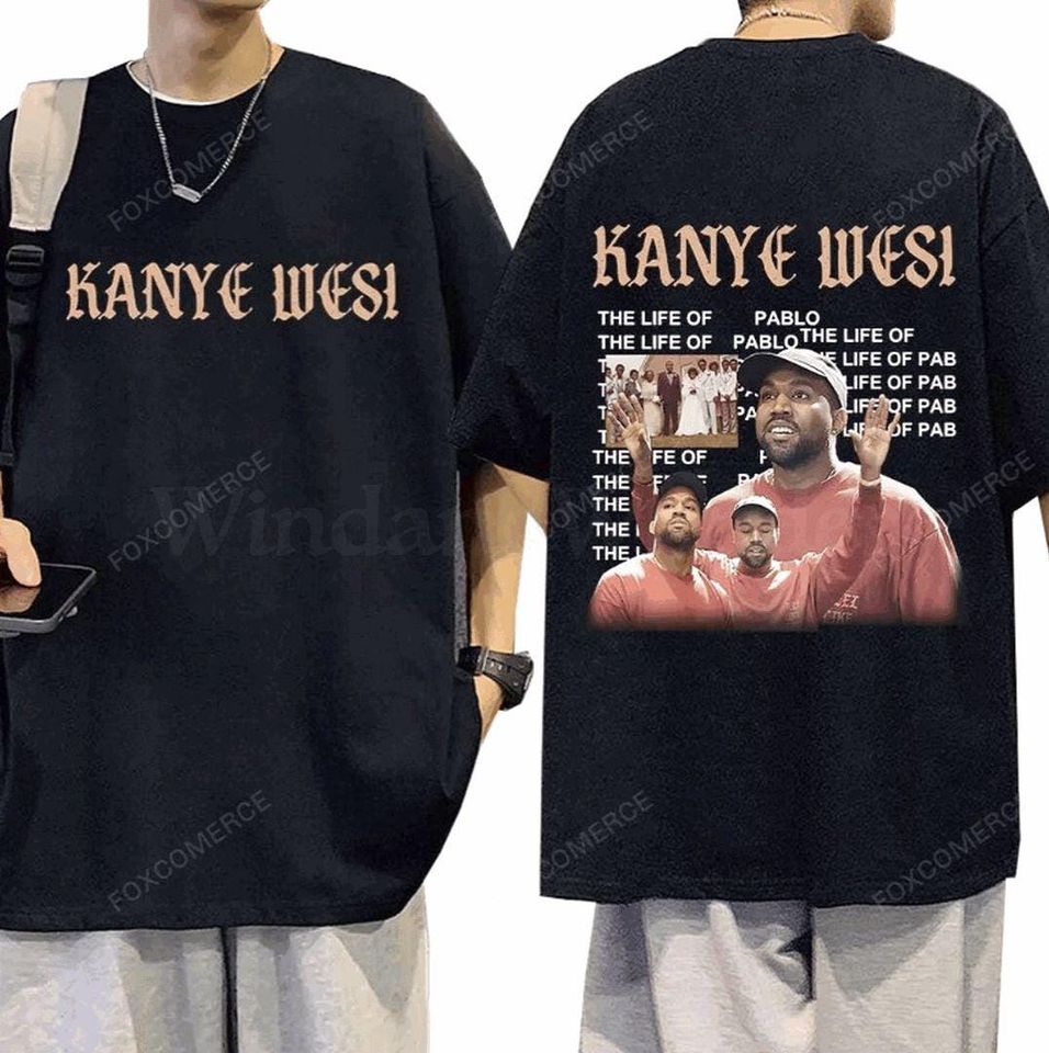Kanye West The Life Of Pablo Oversized Vintage Hip Hop T-Shirt For Men