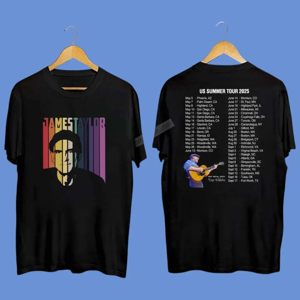 James Taylor Us Summer Tour 2025 Shirt Gift For Fans