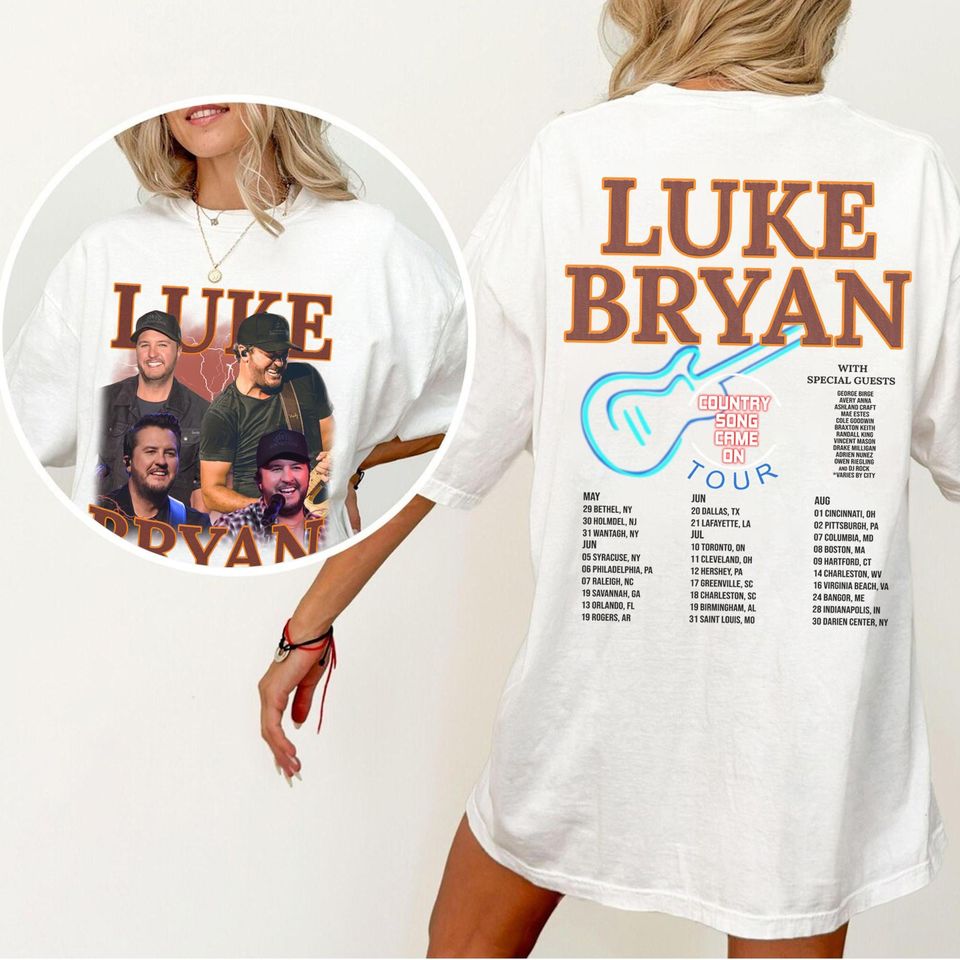 Luke Bryan Graphic T-Shirt, 2025 Luke Bryan Country Song Came On Tour Shirt, Luke Bryan Shirt, Luke Bryan Fan Gift