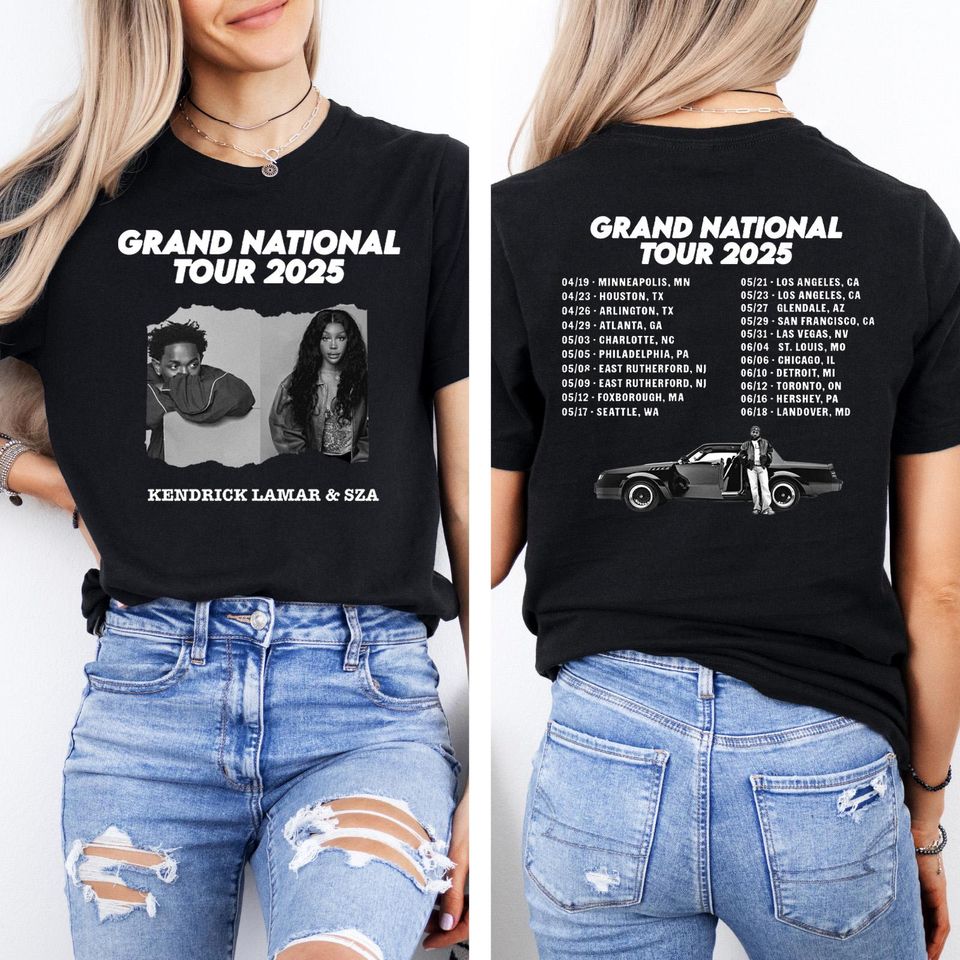 Kendrick Lamar Tour 2025 Shirt, Sza & Kendrick Merch, Hip-Hop Concert Tee, Grand National Tour Outfit, Music Gift Shirt