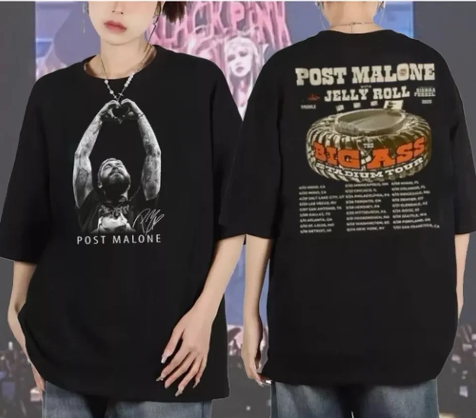 Post Malone With Jelly Roll The Big Ass Stadium Tour 2025 T-Shirt