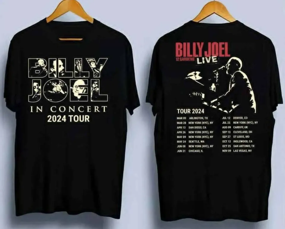 Billy Joel 2024 Concert Tour Black T-Shirt Gift For Men Women
