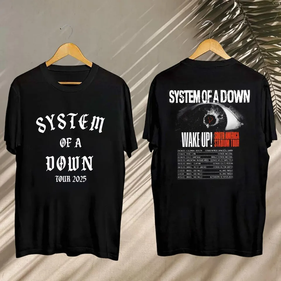 2025 System Of Down South America Stadium Tour 2 Side Shirt