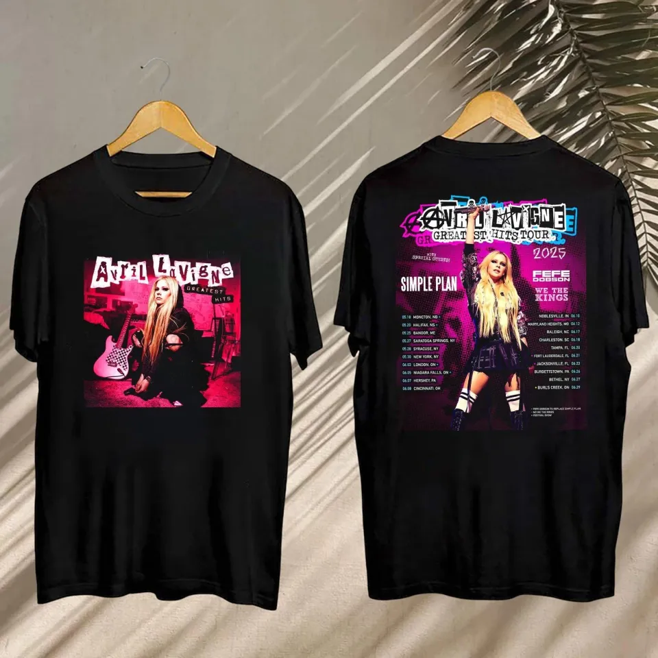 2025 Avril Lavigne Greatest Hits Tour T-Shirt Avril Lavigne 2025 Concert Avril