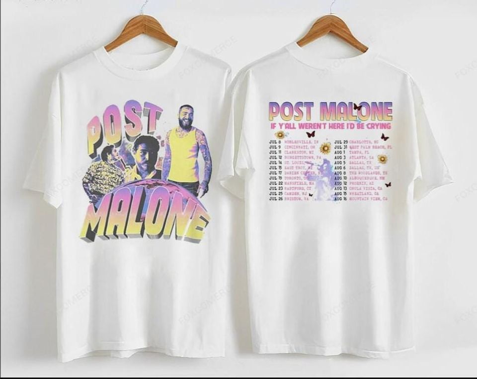 Vintage Post Malone Tour T-Shirt Classic Style
