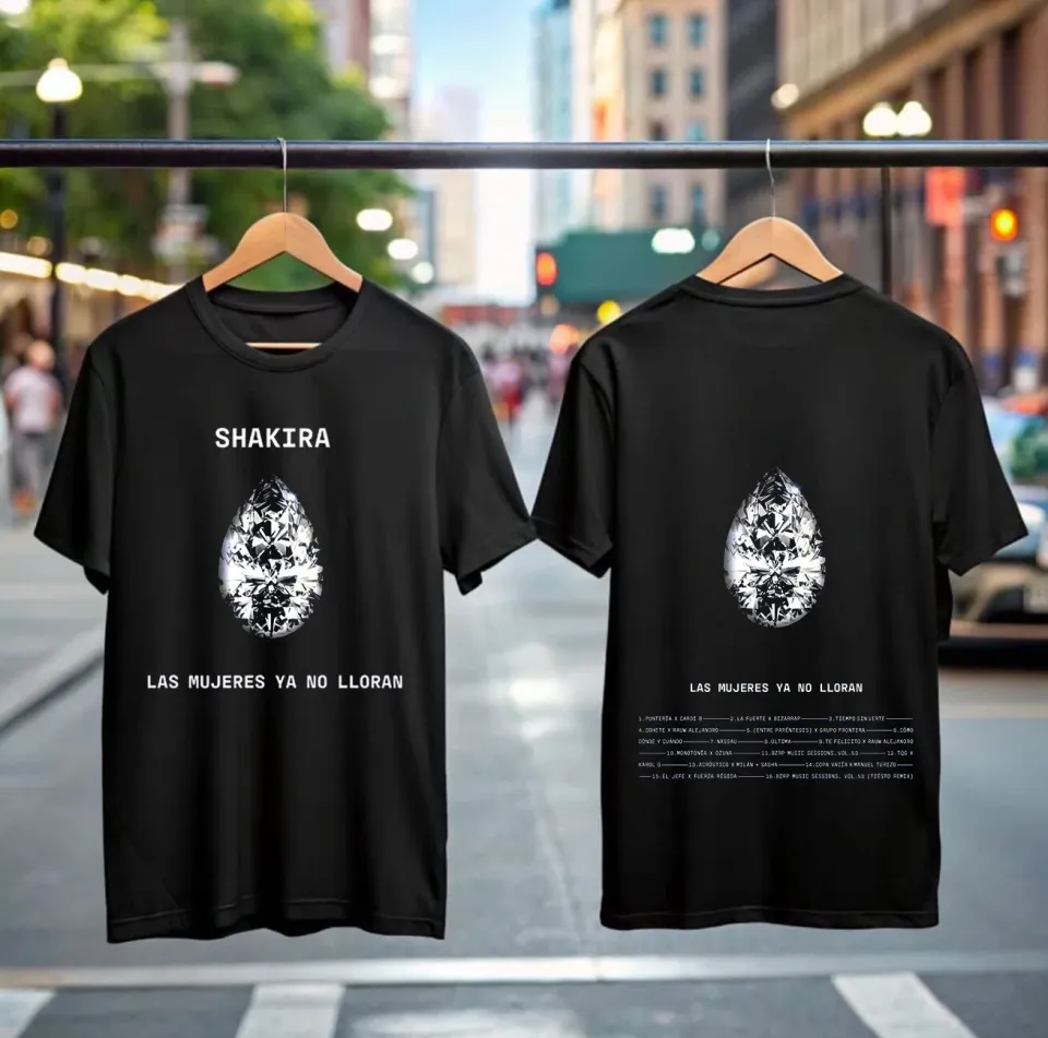 Shakira Las Mujeres Ya No Lloran World Tour 2025 Double Sided T-Shirt For Fans