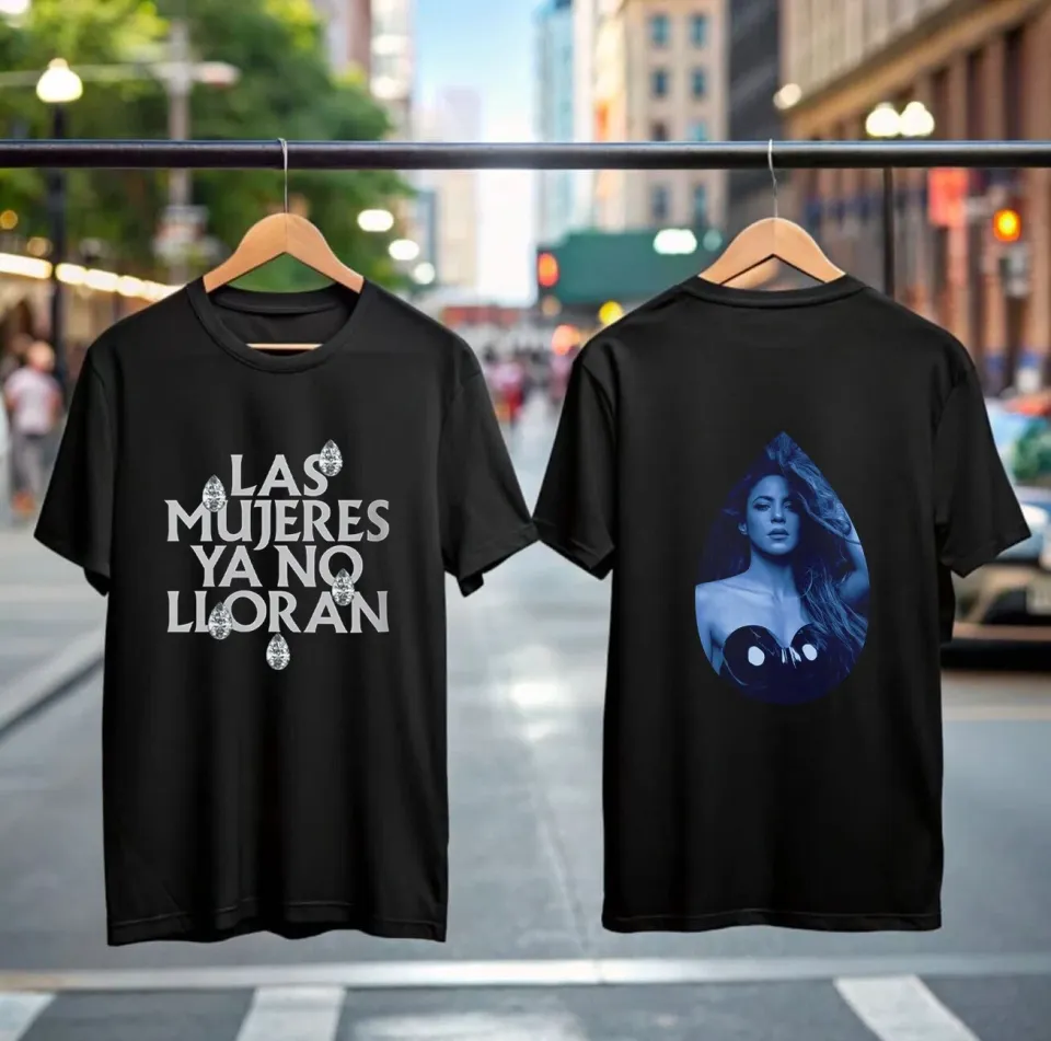 Shakira Las Mujeres Ya No Lloran World Tour 2025 Double Sided T-Shirt For Fans