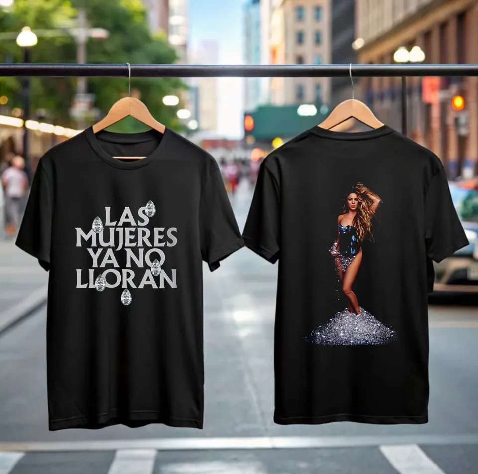 Shakira Las Mujeres Ya No Lloran World Tour 2025 Double Sided T-Shirt For Fans