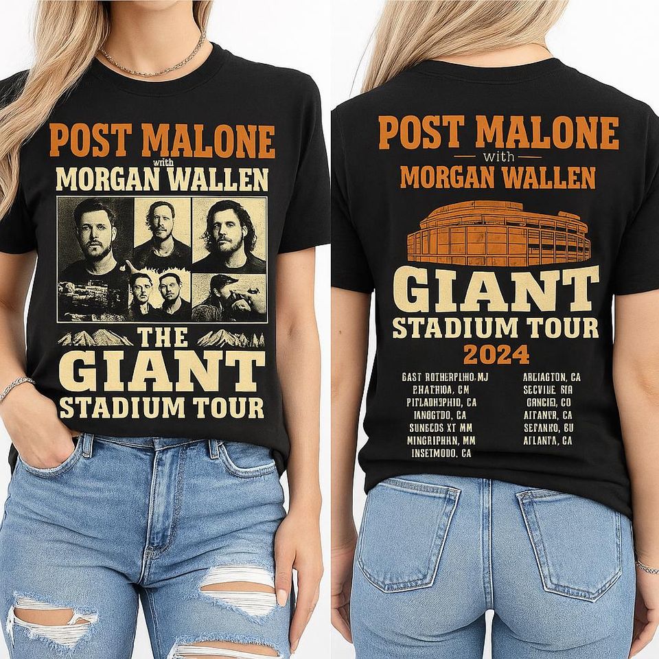 Post Malone Wallen Western Concert T-Shirt, Post Merch Graphic Tee, Country Music Tour Outfit