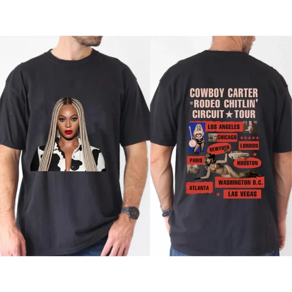 Vintage Beyonc Cowboy Carter Tour 2025 Inspired Double-Sided T-Shirt