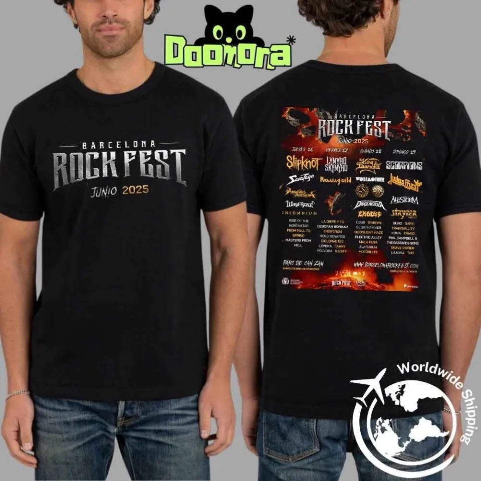 Barcelona Rock Fest 2025 Double-Sided Classic T-Shirt