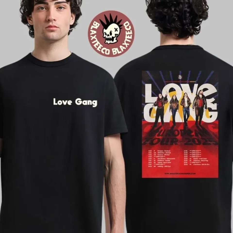 Love Gang Europe Tour 2025 Double Sided Concert T-Shirt