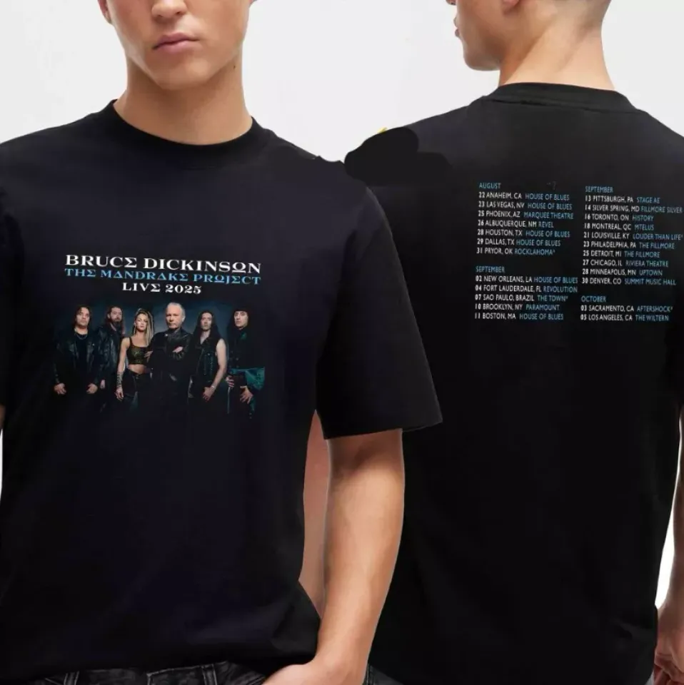 Bruce Dickinson The Mandrake Project North American Tour Date 2025 T-Shirt