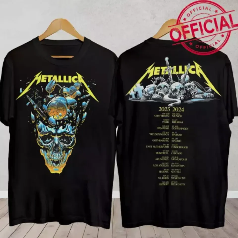 Metallica Band Metal Tour 2023 2024 M72 Tour Music Event T-Shirt