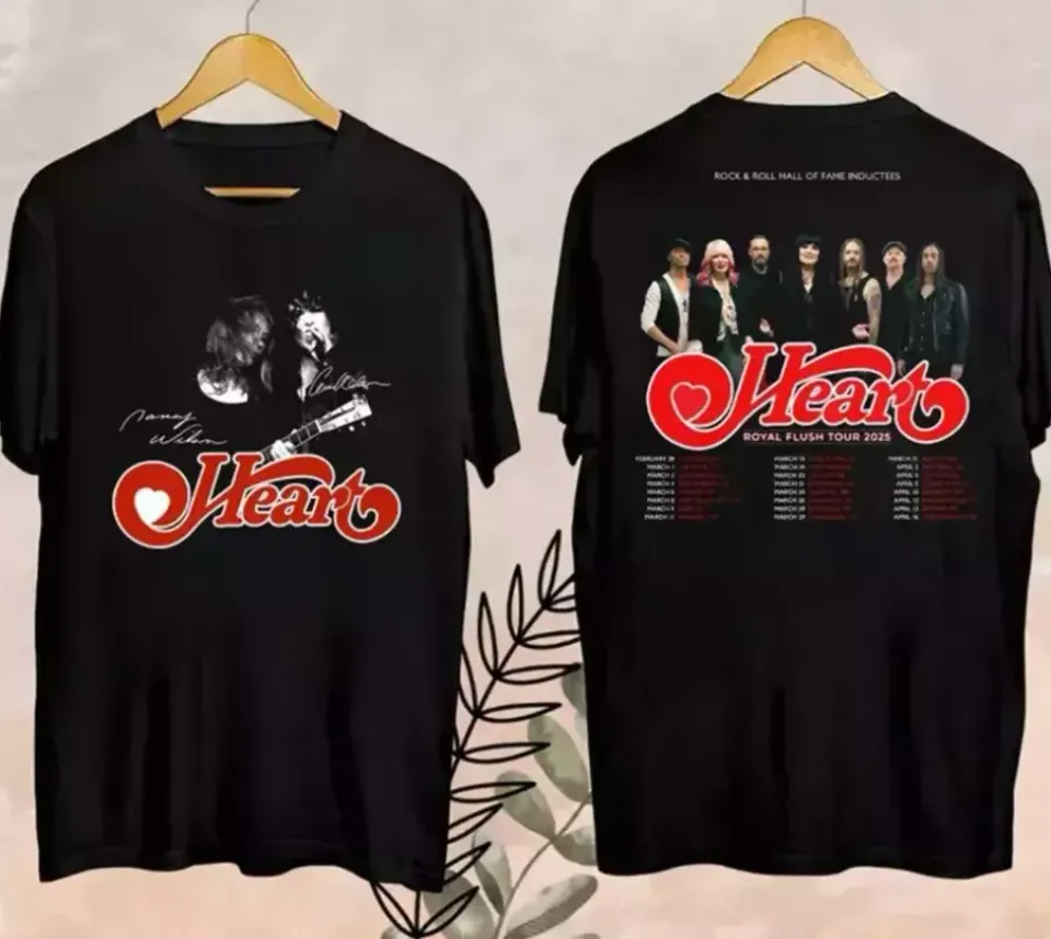 Rock Band Heart 2025 Tour Shirt, Heart Tour 2025 T-Shirt Ful Tshirt