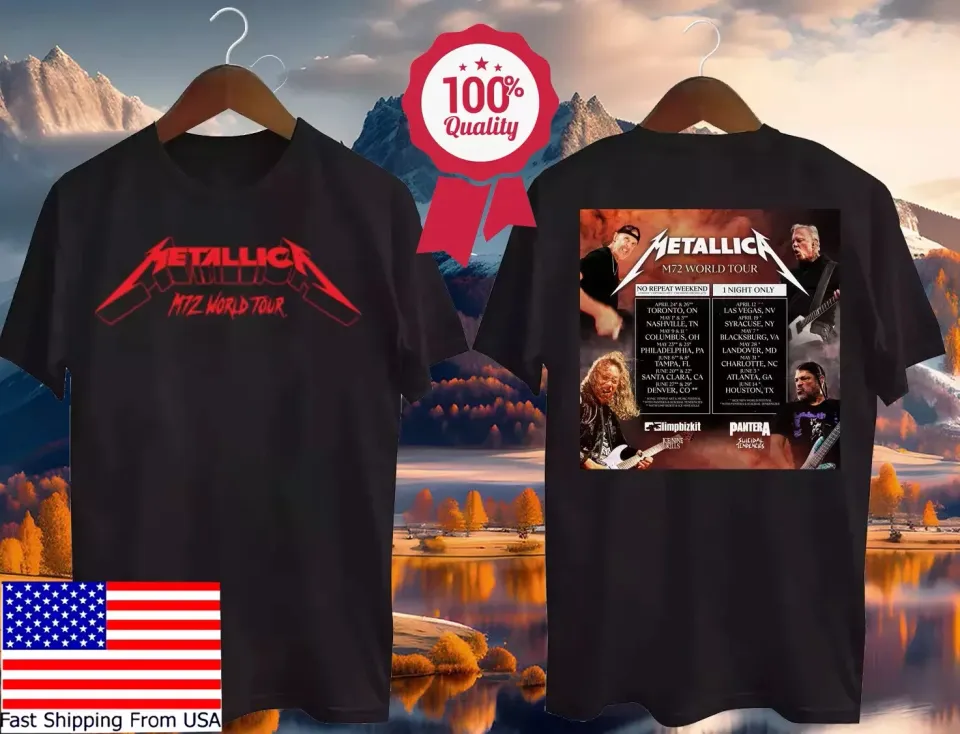 Metallica M72 World Tour Schedule Extends Into 2025 T-Shirt