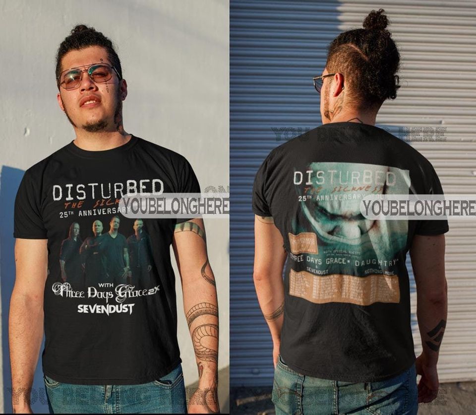 Unisex Tshirt Disturbed, The Sickness 25Th Anniversary Tour 2025