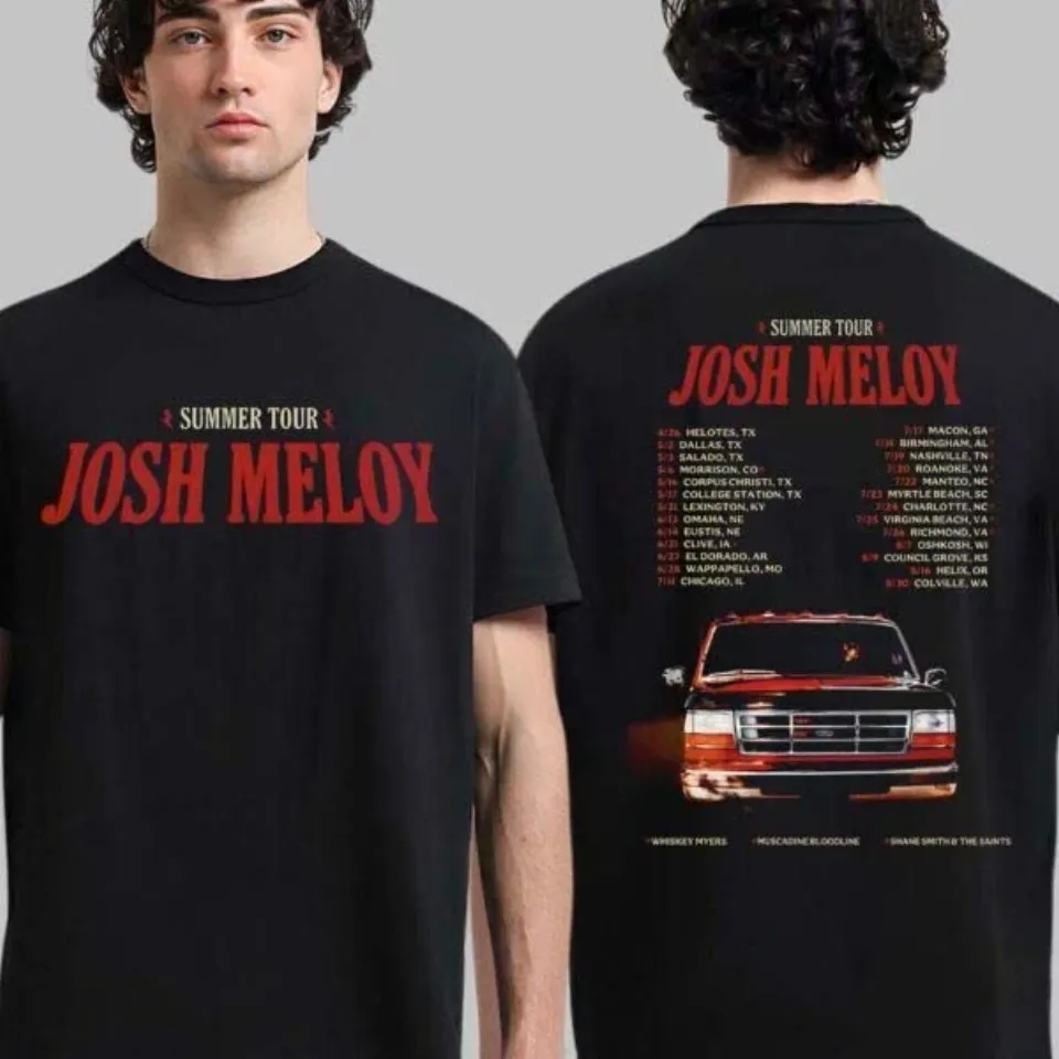 Josh Meloy 2025 North America Tour Two Sided Unisex T-Shirt