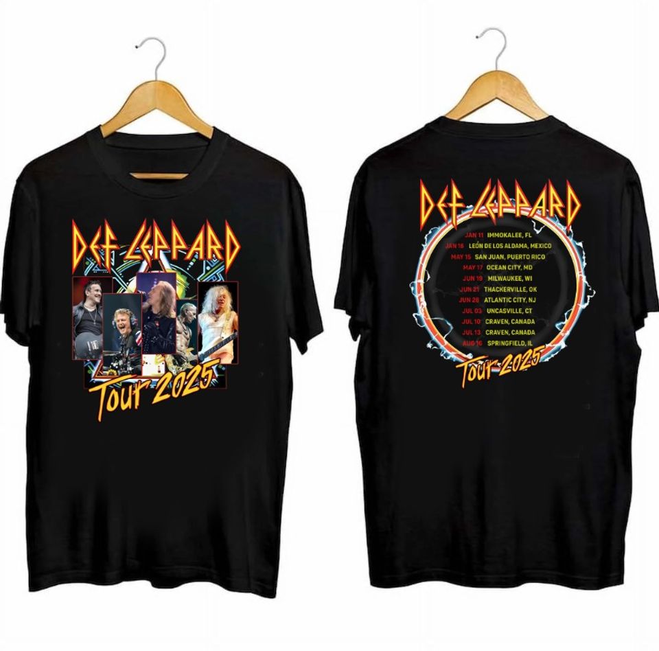 Def Leppard Tour 2025 T-Shirt, S To 5X Fan Gift
