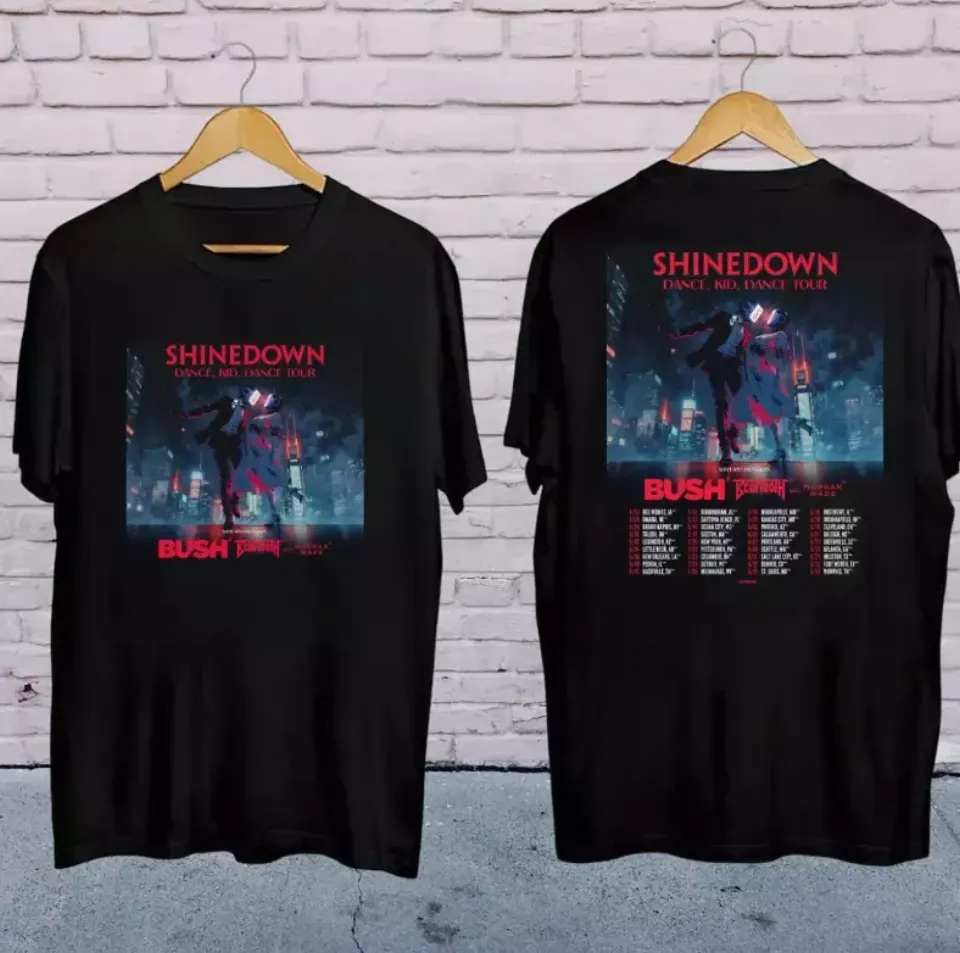 Shine Down Dance Tour 2025 Bush Double Sided T Shirt