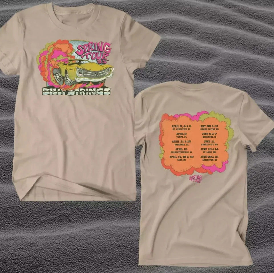 Billy Strings Spring Tour 2025 Double Sided T Shirt Full Size S-5Xl