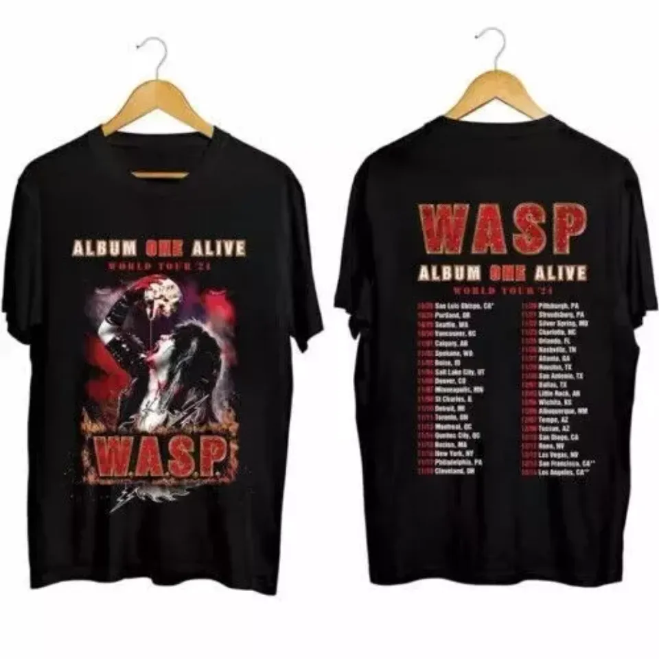 W.A.S.P. Album On Alive 2024 Tour T-Shirt, Wasp Band Fan Shirt