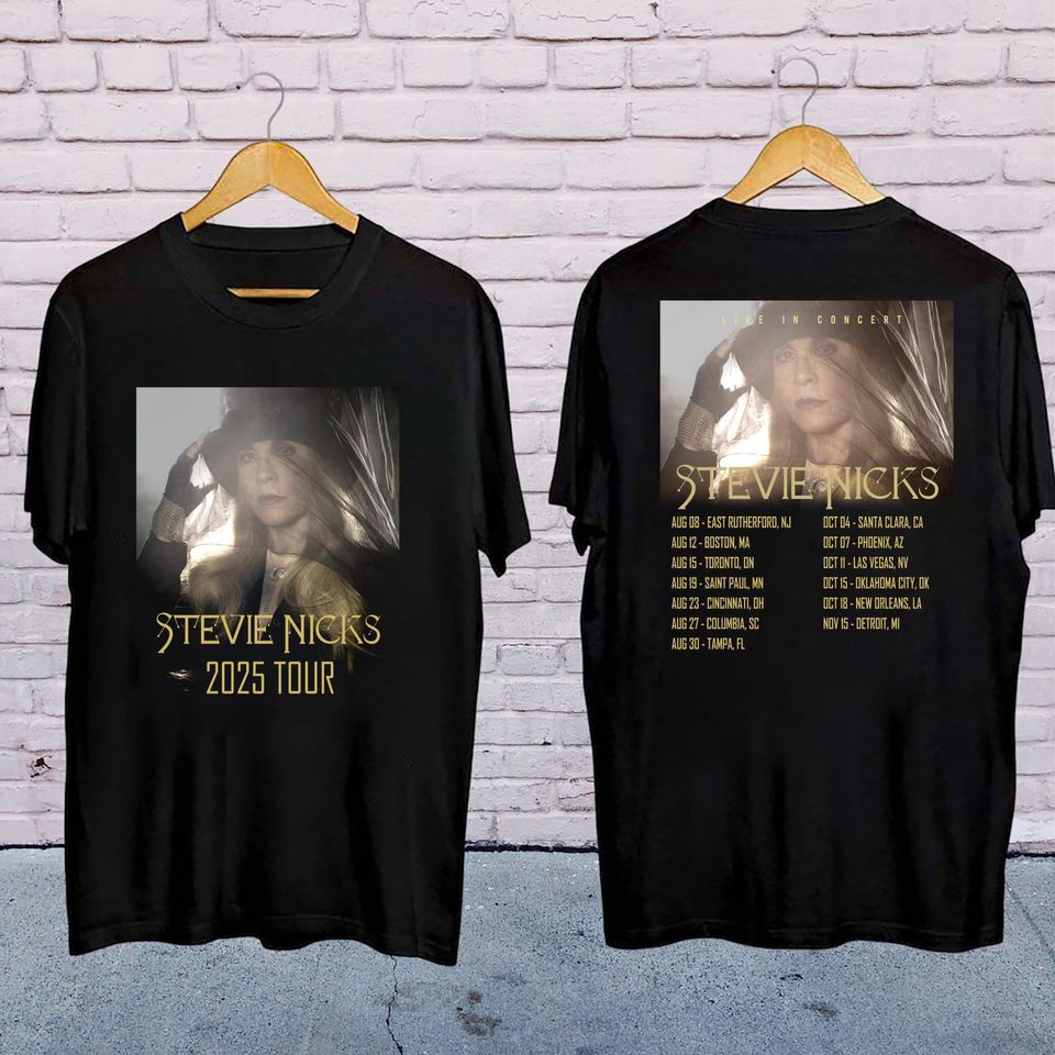 Stevie Nicks 2025 Live In Concert Tour T-Shirt, 90S Vintage Stevie Nicks Fan Gifts, Stevie Nicks 2025 Tour Shirt, Stevie Nicks Concert Merch