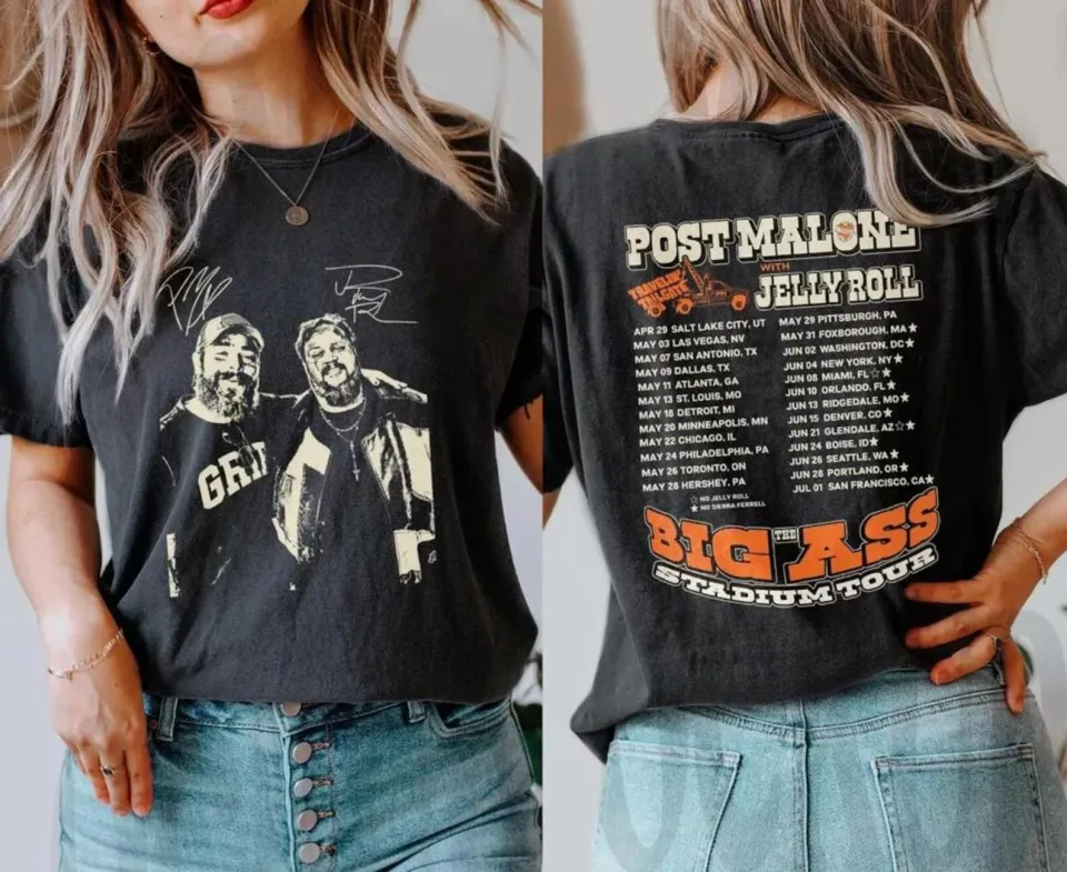 Vintage Post Malone Big Ass Stadium Tour T-Shirt 2025
