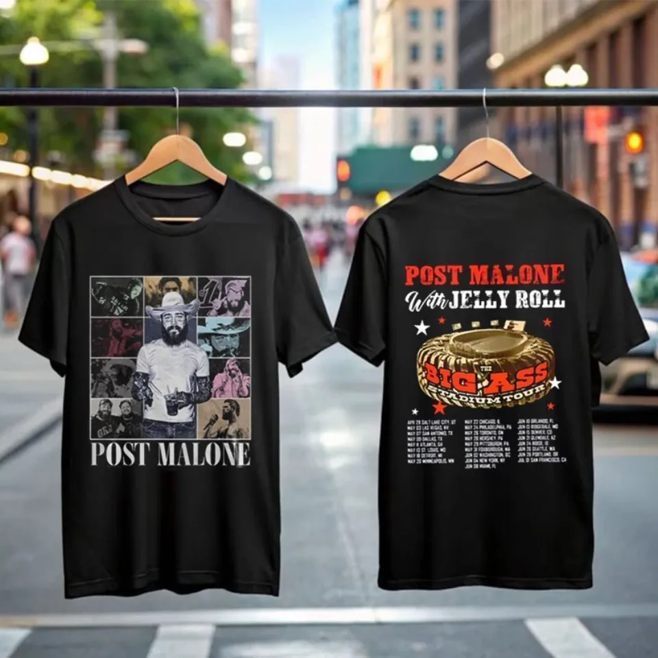 Post Malone Tour 2025 Double-Sided T-Shirt For Fans