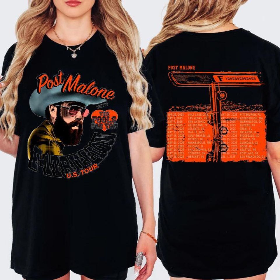 Vintage Post Malone Double Sided Tour Shirt, Big Ass Stadium Tour, 2025, Posty Tour Merch, Country Music Shirt
