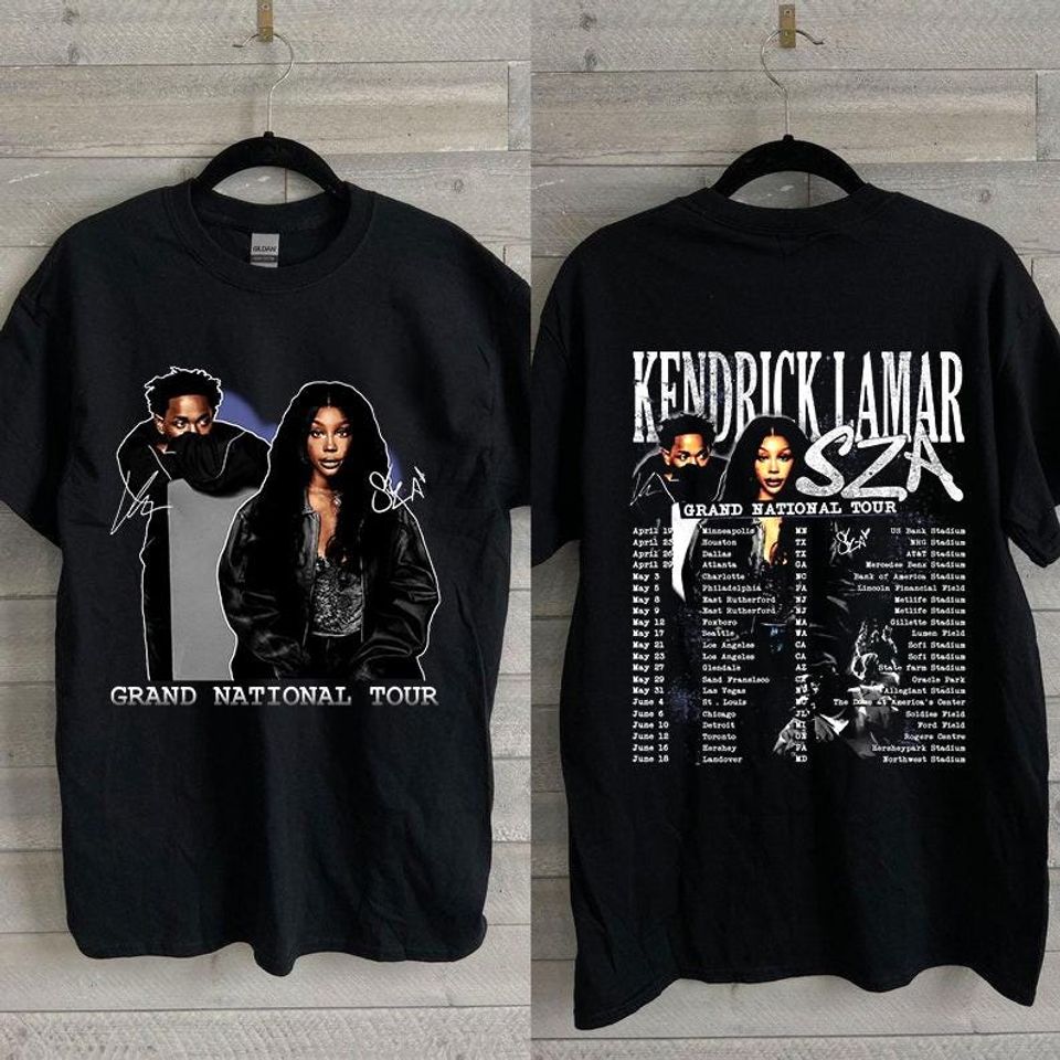 Grand National Tour 2025 Kendrick Lamar Sza Double Sided T-Shirt, Unisex Rap Music Shirt, Gift For Fans