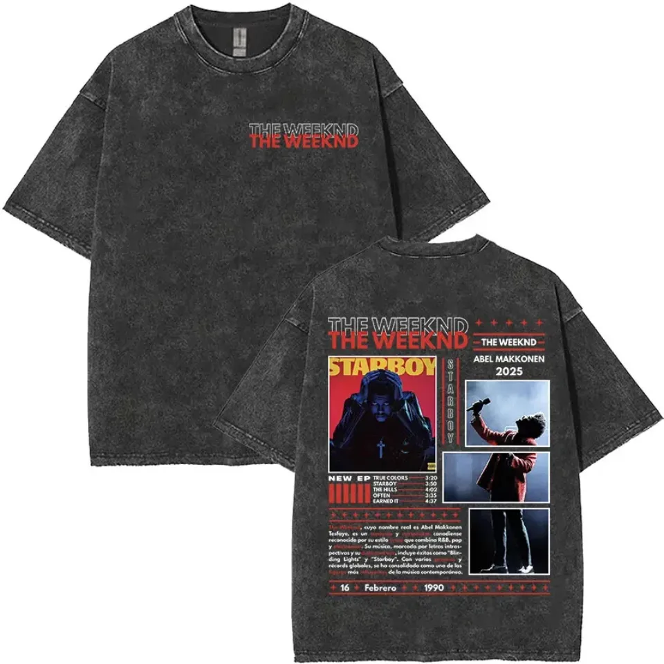 Vintage Washed Weekends Tour 2025 Double Sided T-Shirt