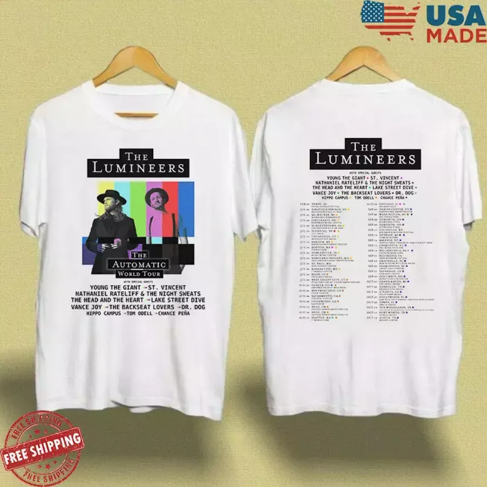 The Lumineers Tour 2025 Gift For Fan All Size S To 5Xl 2-Sides T-Shirt