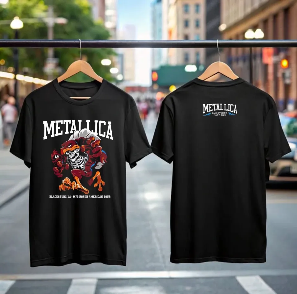 Metallica M72 T-Shirt - Virginia Tech Lane Stadium, Blacksburg Va, May 7, 2025