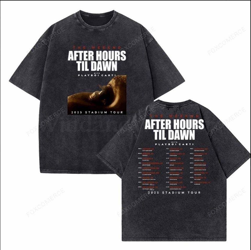 Weeknd'S 2025 Summer Vintage Double Sided T-Shirt